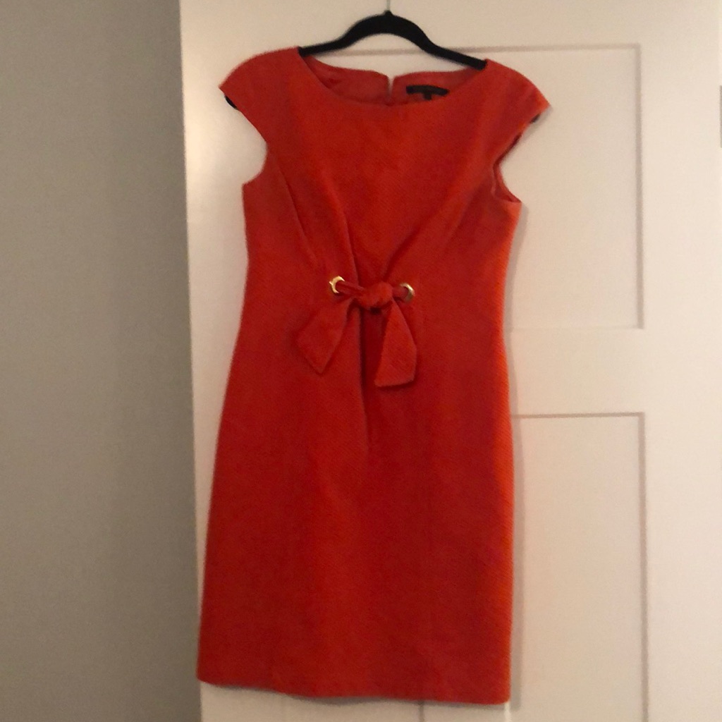 David Meister Orange Dress